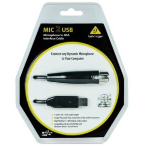 CAVO BEHRINGER MIC 2 USB INTERFACCIA AUDIO USB-XLR 5 METRI