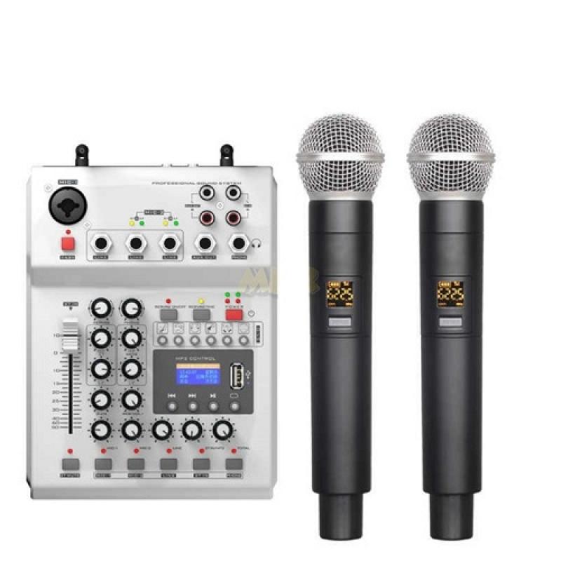 MIXER AUDIO DESIGN PAMX2.12/2UHF CON 2 RADIO MICROFONI