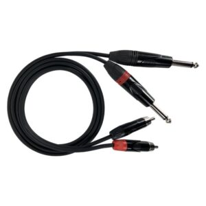 CAVI AUDIO 2 X RCA MASCHIO - 2 X JACK MO NO 6,3MM 1,2M DZZJ120