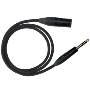 CAVO MICROFONICO XLR MASCHIO - JACK STER EO 6,3MM  1 METRO MZZM100