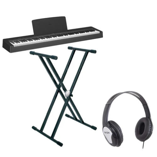 PIANO DIGITALE
Yamaha P-145B Pianoforte digitale a 88 tasti pesati Graded Hammer Compact, Nero
Yamaha P-145B Pianoforte digitale 88T pesati + cuffia Stand ad X + Cuffia