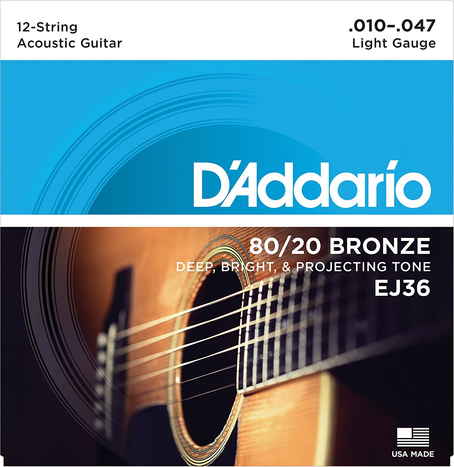 MUTA CHITARRA ACUSTICA D'ADDARIO EJ36