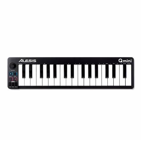 TASTIERA MIDI Alesis Qmini tastiera MIDI USB compatta, con 32 tasti mini, Nero