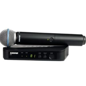 RADIOMICROFONO Shure BLX24E-B58-M17 Radio Microfono Palmare Professionale Wireless, Nero