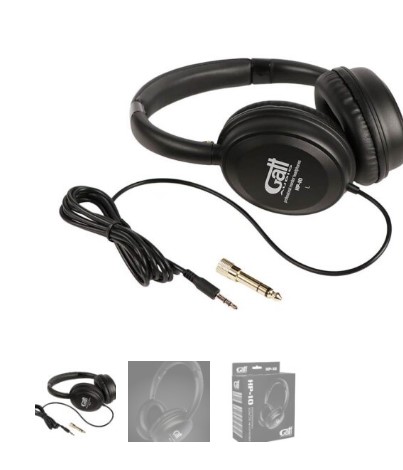 CUFFIA AUDIO Gatt Audio HP-100 | Cuffie di monitoraggio chiuse professionali, ampi padiglioni auricolari, jack adattatore, cavo da 3 m