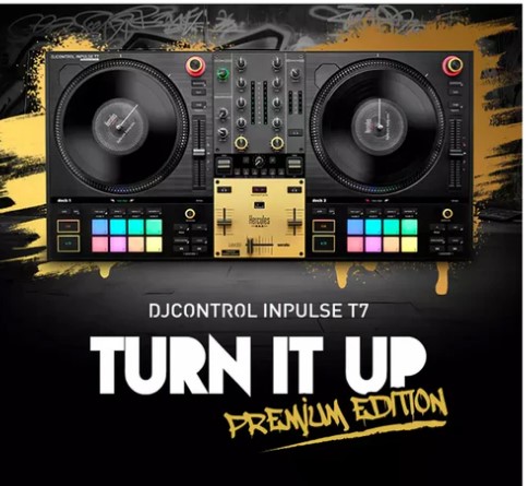 CONSOLE Hercules DJ CONTROL INPULSE T7 Premium Edition Controller 2Deck + fader + borsa - immagine 3