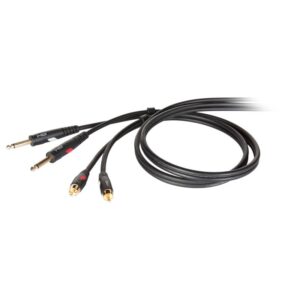 Cavo professionale con connettori RCA e Jack 6.3 Mono 3 metri