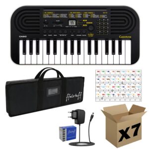 CASIO SA51, Borsa Imbottitura 5 mm, Alimentatore e Adesivi 7 pezzi