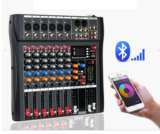 Mixer/Scheda Audio 6 canali (reali) MP3 USB Bluetooth con Effetto Echo - immagine 5