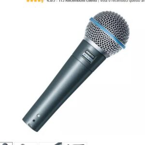 Microfono cablato Shure Beta58A 50-16000Hz 290 Ohm