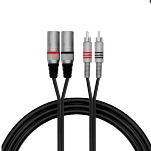 Cavo 2x XRL Maschio - 2x RCA 2 mt.