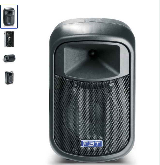 FBT J 8A Diffusore audio attivo professionale 200W + 50W RMS - 124dB SPL, Nero