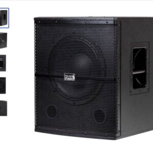 Italian Stage IS S112A Subwoofer Attivo 700w classe AB 12p 2 canali In Out, Nero