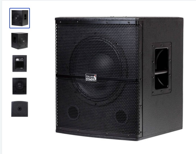 Italian Stage IS S112A Subwoofer Attivo 700w classe AB 12p 2 canali In Out, Nero