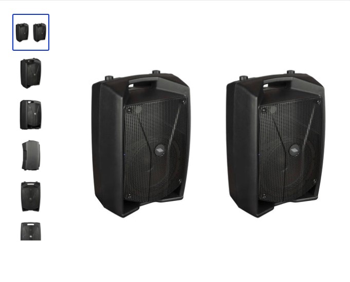 Proel V12 PRO Coppia Diffusore Audio Attivo 2V 600W P. sez. DSP x suono HQ Nero