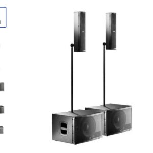 FBT VERTUS CS1000 Coppia Sistema Audio Attivo Subwoofer 12" + Satellite, 1000W
